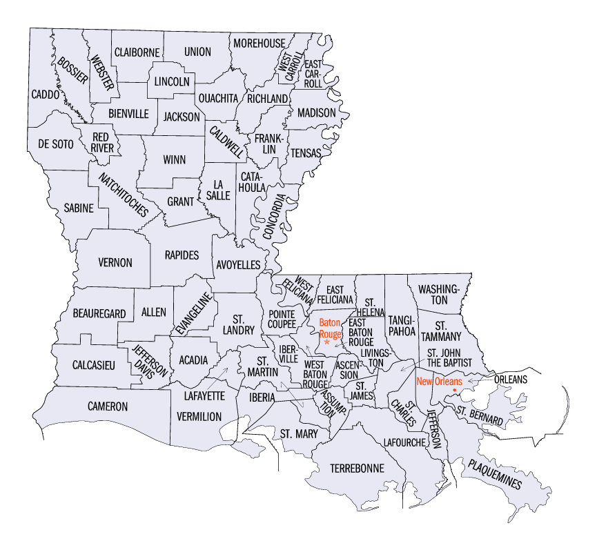 Cities, Towns and Census-Designated Places of Greater New Orleans